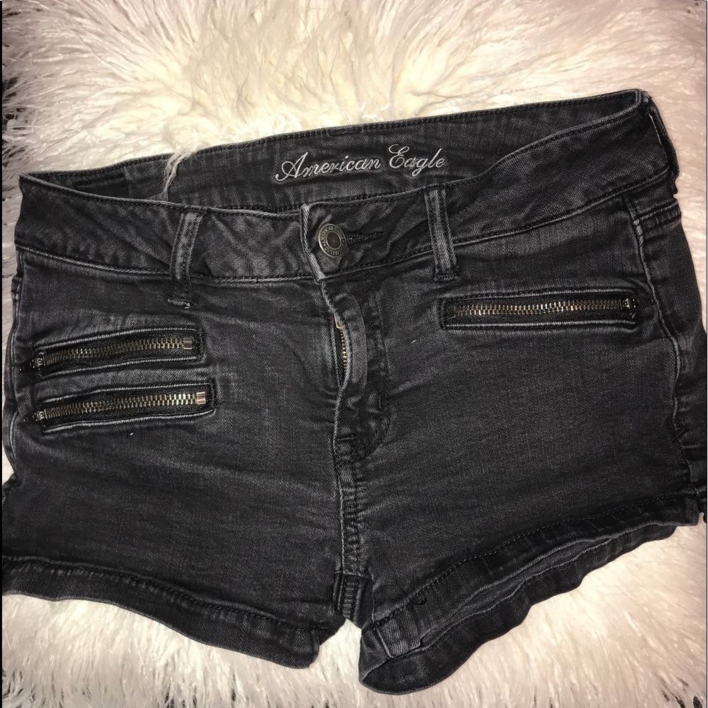 American Eagle Super Stretch black jean shorts🖤